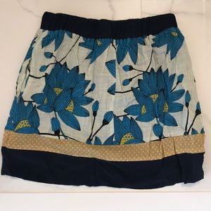 Floral mini skirt | elastic waist